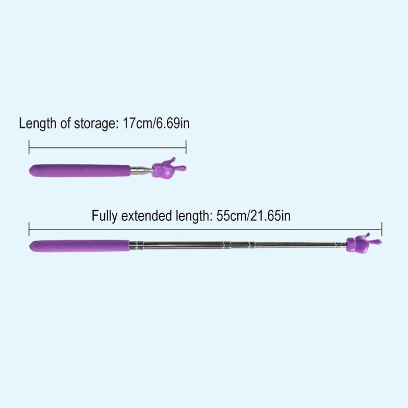 Telescopic Teachers Pointer Stick For Classroom, 2025 Metal Extendable Multipurpose Teacher Pointer Stick for classroom and home, Mini Retractable Classroom Pointer And Finger Pointer Stick (Green) - Image 3